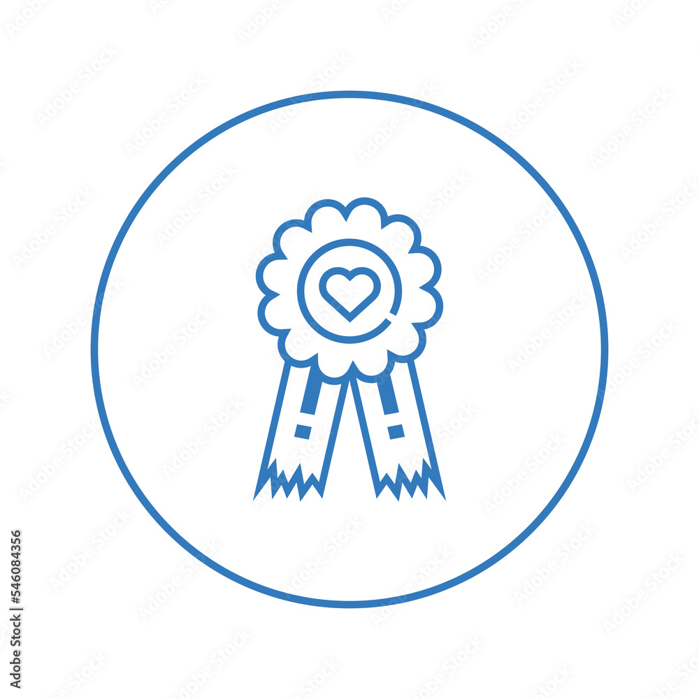 Award love medal ribbons icon | Circle version icon | Award love medal ribbons icon | Circle version icon |