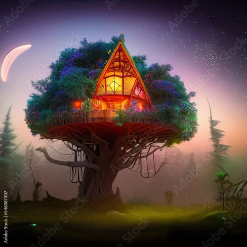 mushroom shaped fairy tale treehouse © Robert