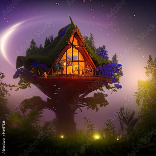 mushroom shaped fairy tale treehouse © Robert