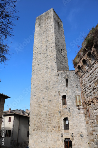 Medieval tower in San Gimignano, Tuscany Italy