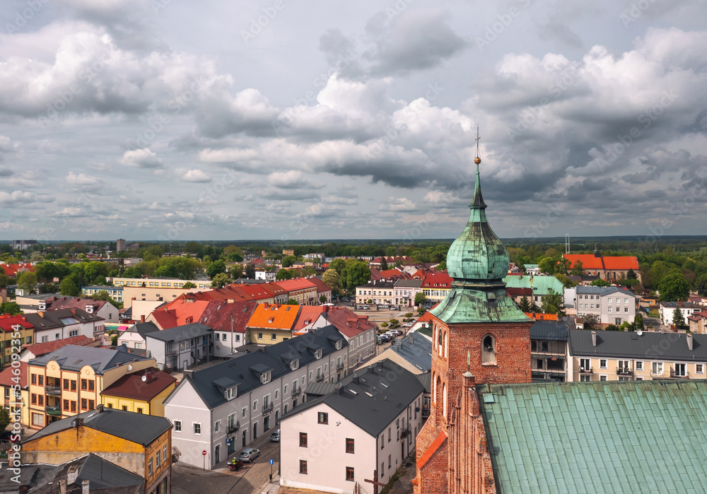 Cityscape of Sieradz, town in Lodz (Łódź) Province, Poland