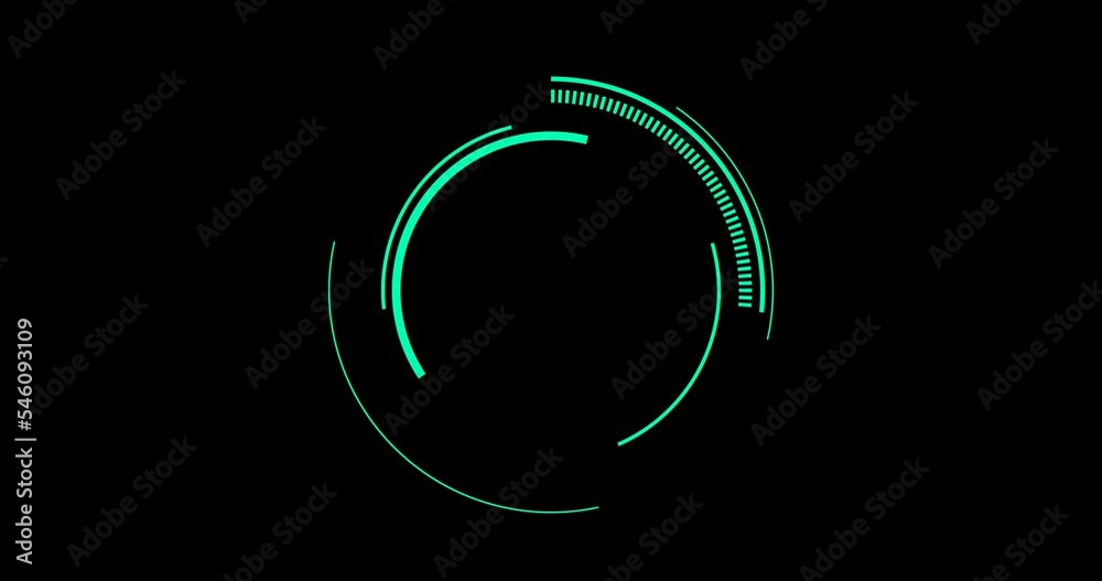 rotating circles background. Digital Analysing and Loading Data HUD Display. loading analyzing data design. Digital technology elements. abstract background with lines