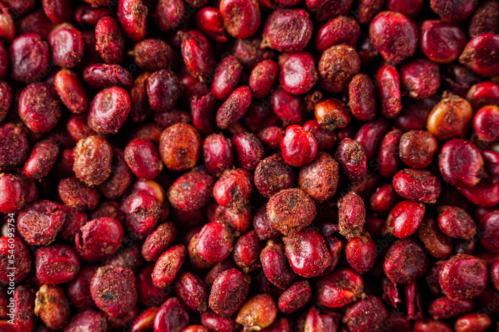 dry aromatic sumac spice on a white background dry aromatic sumac spice on a white background