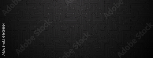 Abstract background with maze pattern in black and gray colors