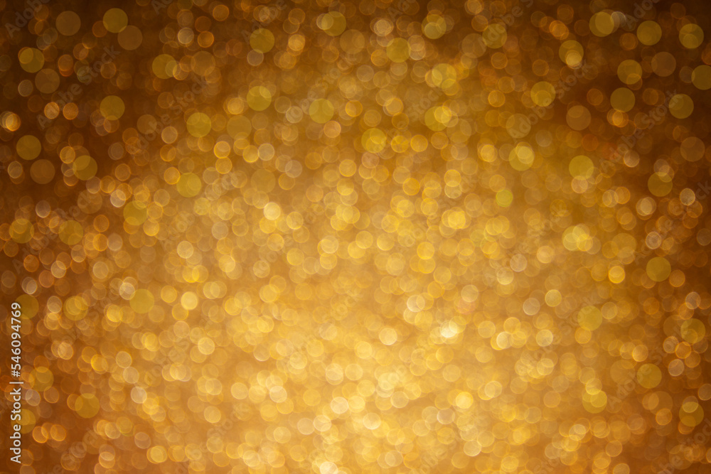 Foto de Fundo dourado com brilhos desfocados. Fundo dourado de Natal. do  Stock