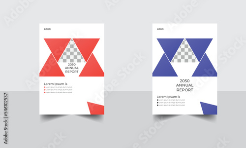 Creative modern corporate business annual report design or brochure cover