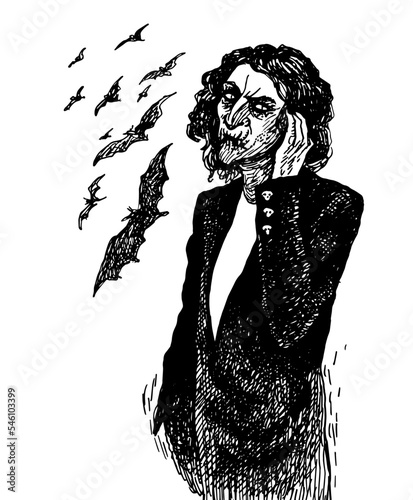 vampire ghoul Slavic gothic fairy beauty ink inktober