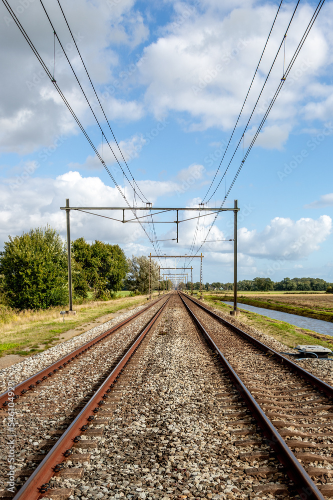 This double track in the Netherlands takes you by train from the cities of Groningen to Zwolle and back. This double track in the Netherlands takes you by train from the cities of Groningen to Zwolle and back.