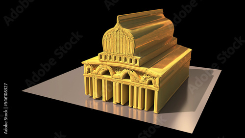 фотография 3D Illustration of a Mosque or Masjid where Muslims perform prayers