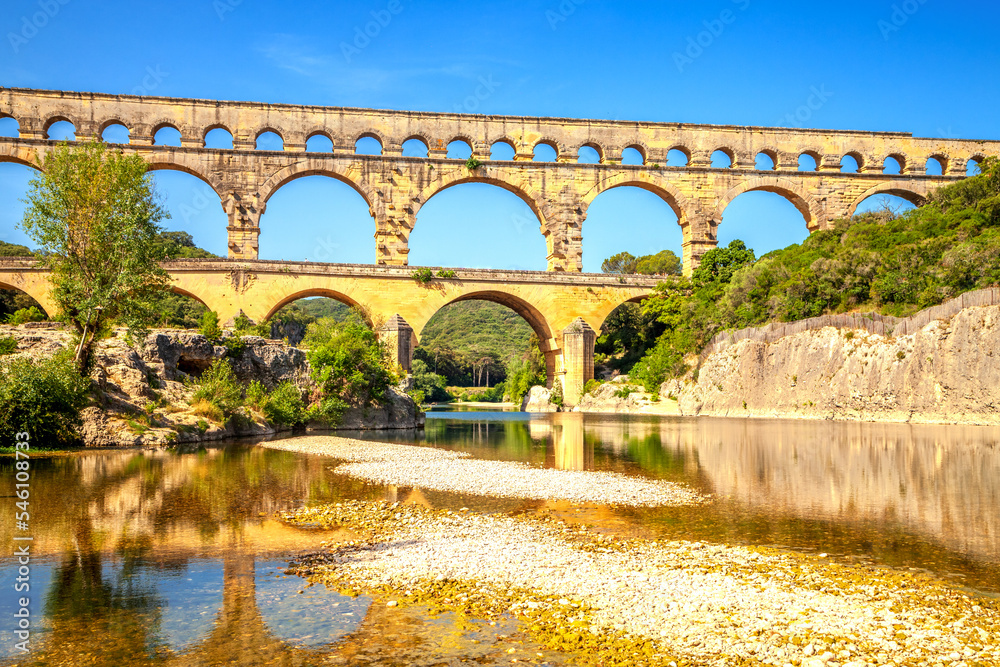Pont Du Gard, römisches Aquädukt, Vers Pont Du Gard, Frankreich 