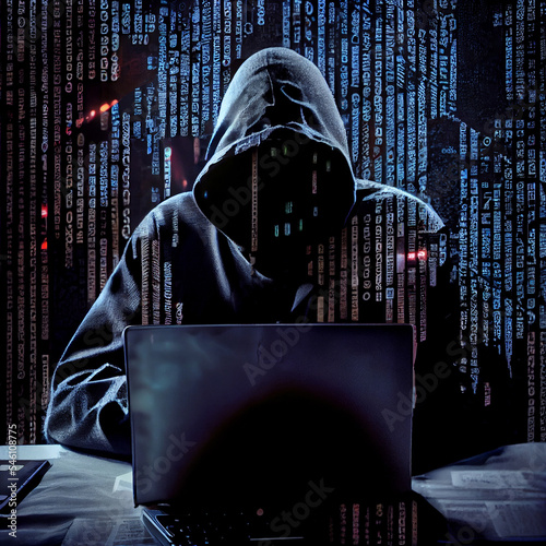 hacker in the dark photo
