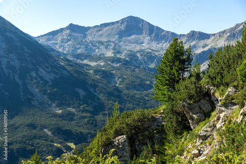 Summer view of Pirin Mountain near Vihren Peak  Bulgaria