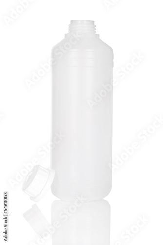 Biała plastikowa butelka