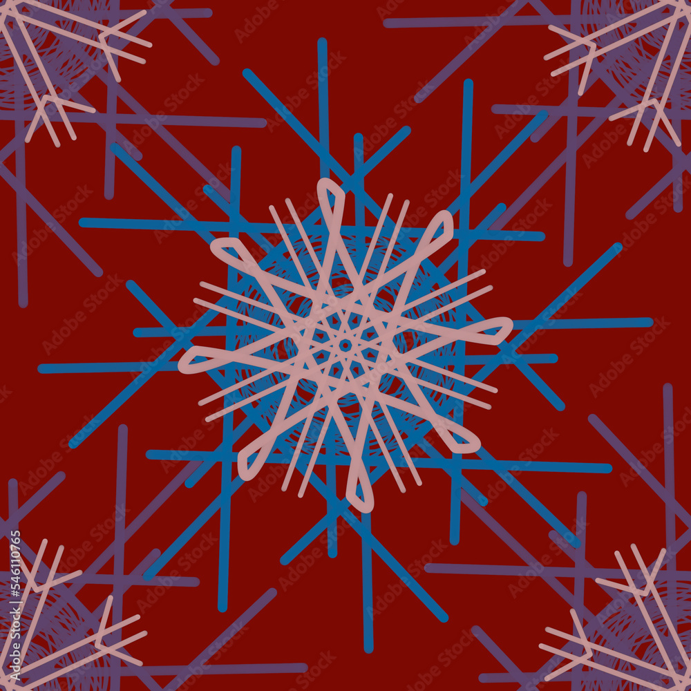 Seamless Christmas,New Year pattern doodle with hand random drawn snowflakes.Wrapping paper for presents,funny textile fabric print,design,decor,food wrap,backgrounds.Raster copy in blue,pink,burgundy Seamless Christmas,New Year pattern doodle with hand random drawn snowflakes.Wrapping paper for presents,funny textile fabric print,design,decor,food wrap,backgrounds.Raster copy in blue,pink,burgundy