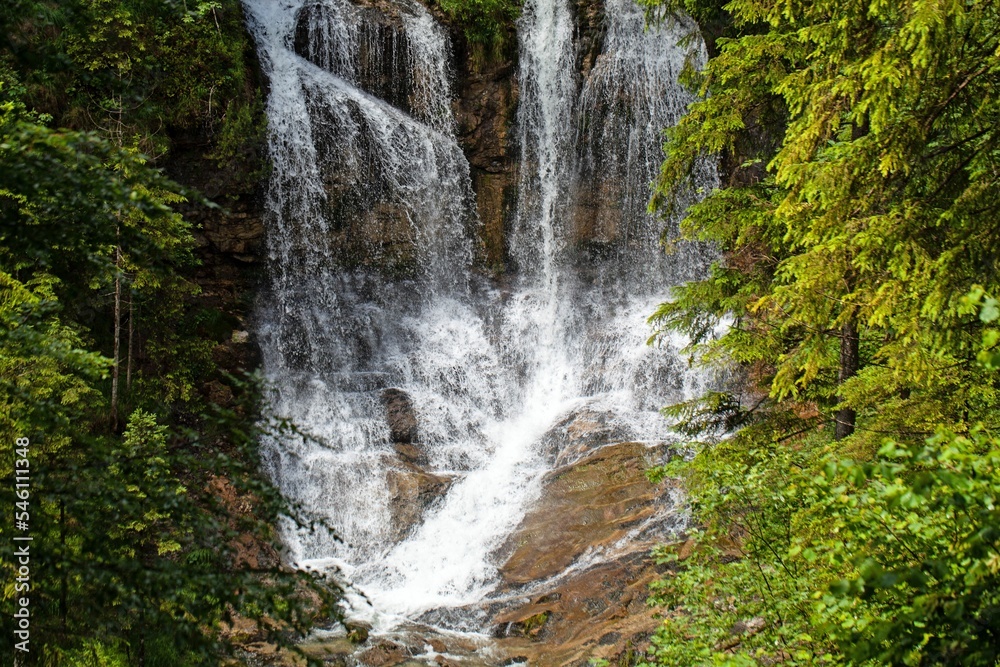 The Weissbach waterfall near Inzell in Chiemgau