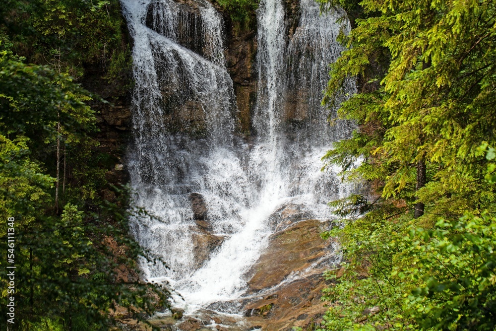 The Weissbach waterfall near Inzell in Chiemgau The Weissbach waterfall near Inzell in Chiemgau