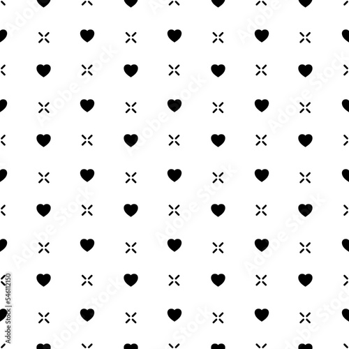 Heart seamless pattern. Elegant little hearts. Repeated small patern for design prints. Cute symbol love for girl or woman. Repeating monocrome printed. Abstract heart printing. Vector illustration 