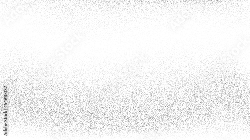 Grainy sand texture. Wavy stippled gradient background. Grunge noise dotwork wallpaper. Black dots, speckles, particles or granules. Vector monochrome