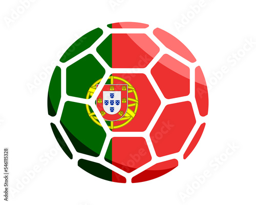 Soccer ball with flag. Transparent background.