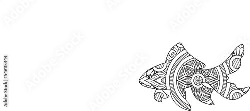 Baby Fish mandala coloring page