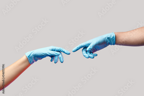 Two Hands In Medical Glows