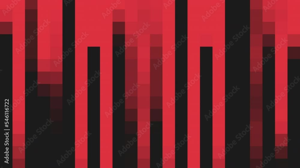 Gradient red pixels in 8 bit of architecture, motion abstract game, cyberpunk and retro style background