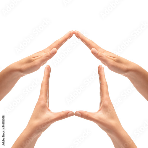 Female Hand Home Symbol