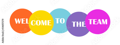 Welcome to the team. Welcome illustration with text
