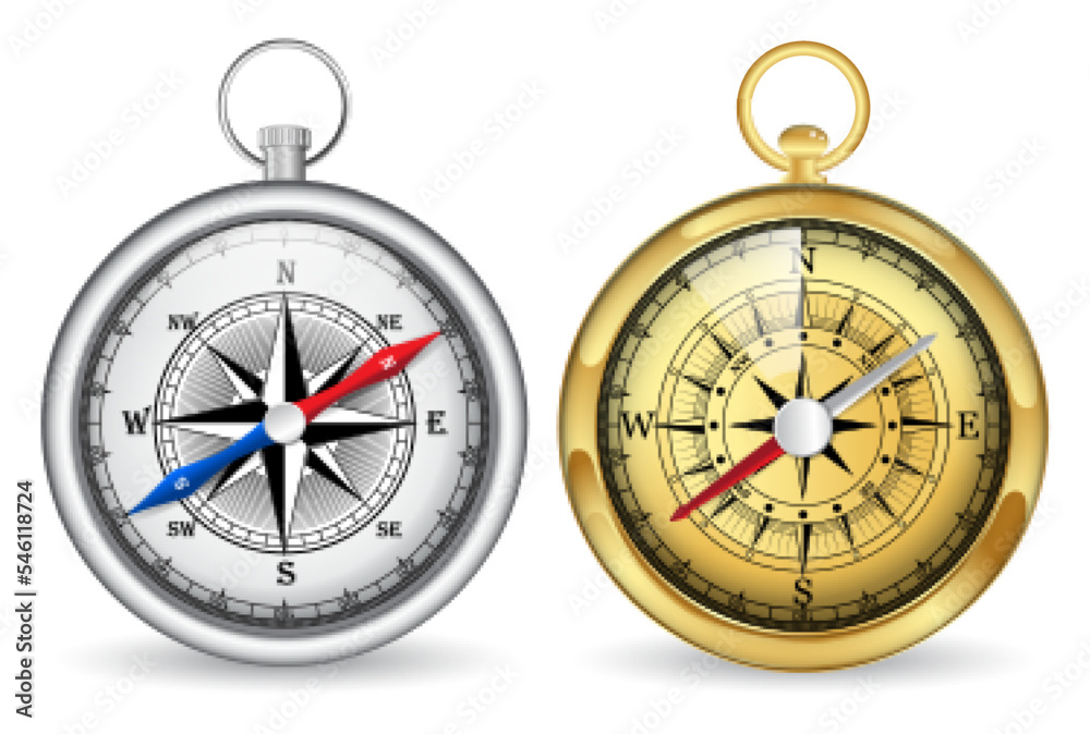 set of wind rose compass marine isolated or nautical navigation sail symbols or geographic direction maps. eps vector