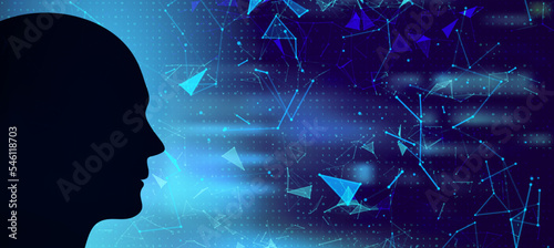 Futuristic Artificial intelligence concept. Cyber mind vector