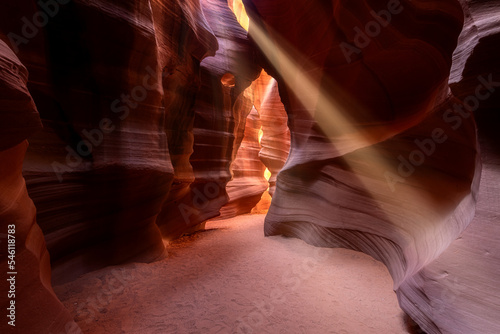 Sunbeam in gorgeous Antelope Canyon Arizona USA