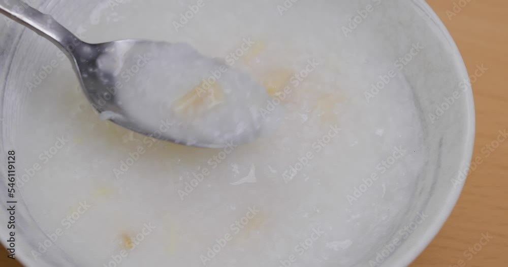 Homemade chinese style congee bowl Homemade chinese style congee bowl