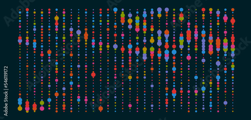 Big genomic data visualization. AGCT vector illustration