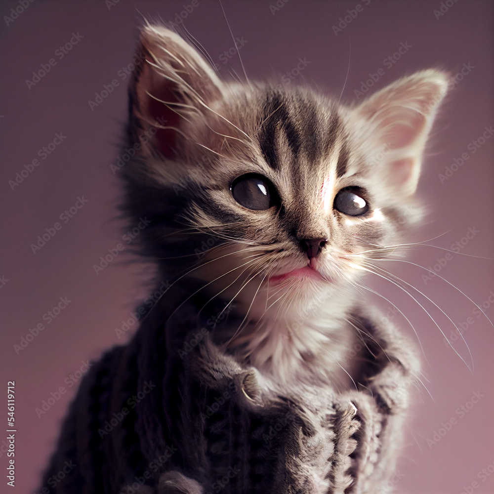 tabby kitten in a sweater tabby kitten in a sweater