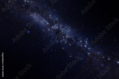 Starry sky milky way panorama. Abstract natural background