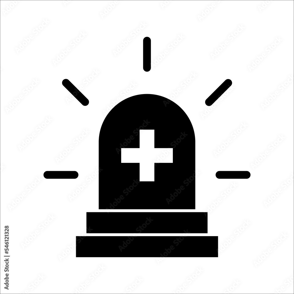 Fototapeta premium siren icon. flat style emergency and ambulance symbols isolated on white background for website, banner, mobile app and graphic design elements, eps 10.