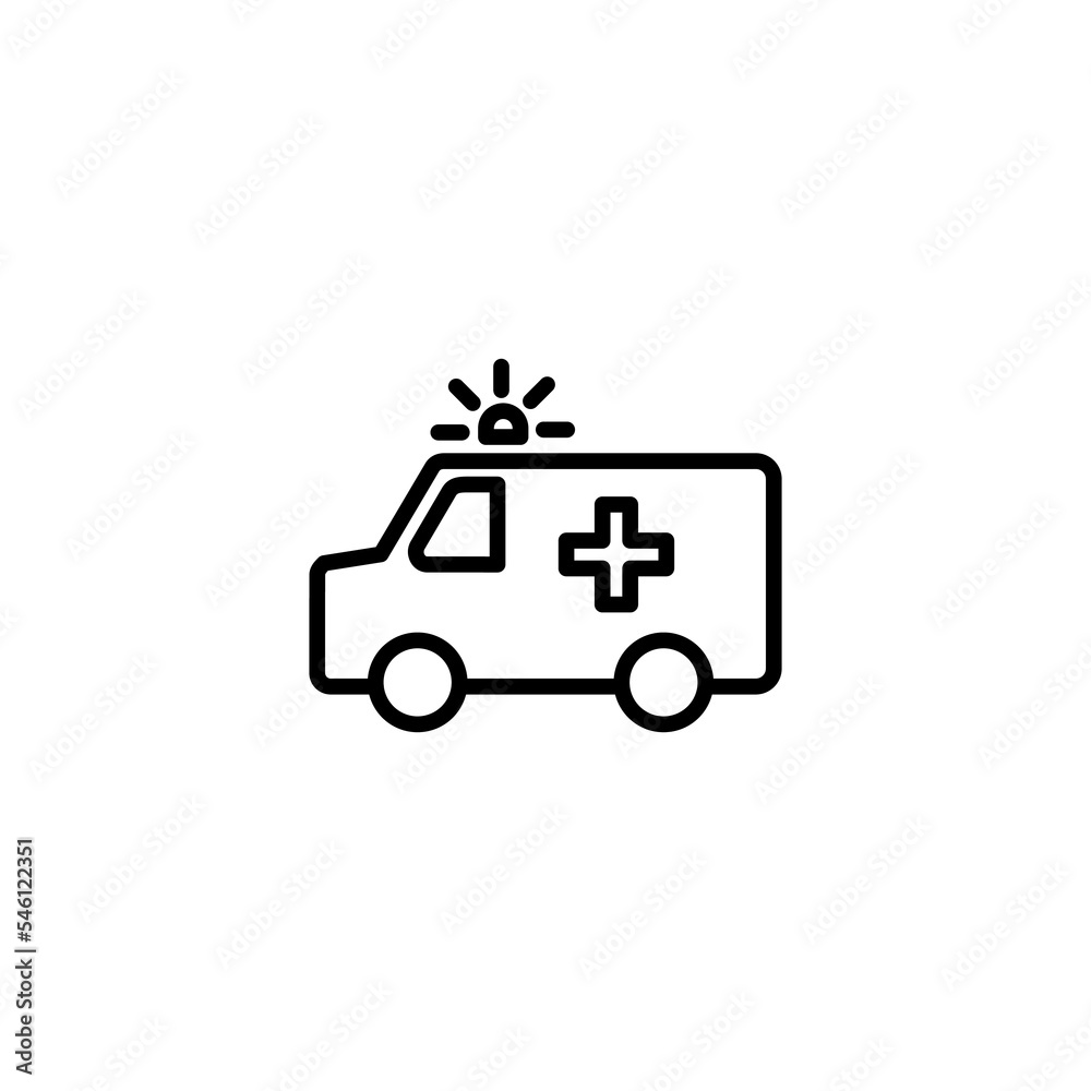 Ambulance icon vector illustration. ambulance truck sign and symbol. ambulance car Ambulance icon vector illustration. ambulance truck sign and symbol. ambulance car