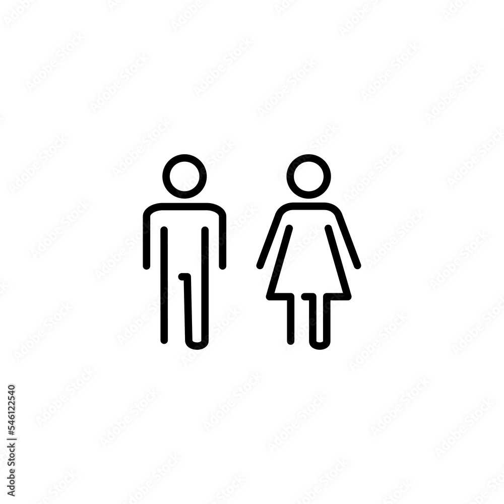 Man and woman icon vector illustration. male and female sign and symbol. Girls and boys Man and woman icon vector illustration. male and female sign and symbol. Girls and boys