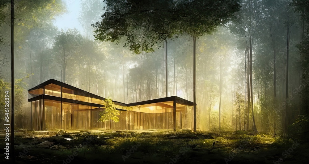 Zero Emission House, futuristic eco house environmentaly friendly