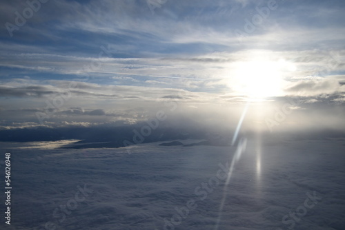 sun rays through clouds