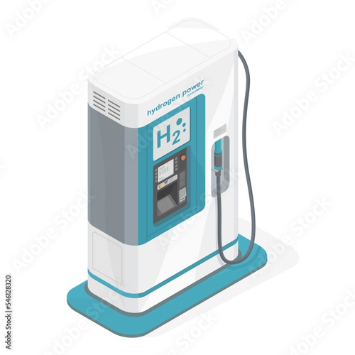 hydrogen fuel filling station h2 Air liquide concept energy power plant power ecology system for low emission isometric concept
