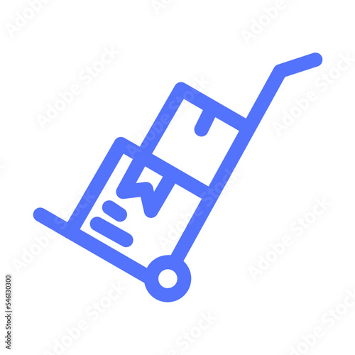 Delivery Dolly Logistic Shipping Transport Icon