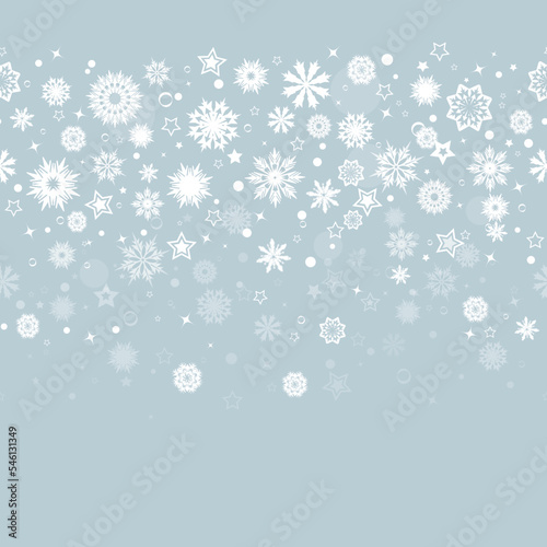  White and light grey seamless snowflake pattern  Christmas design for greeting card. Vector illustration  merry Christmas or New Year background  wallpaper  header or banner. Ai  Png  Jpeg 