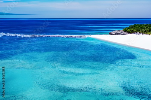 青い海と白い砂浜 © CrioStudio