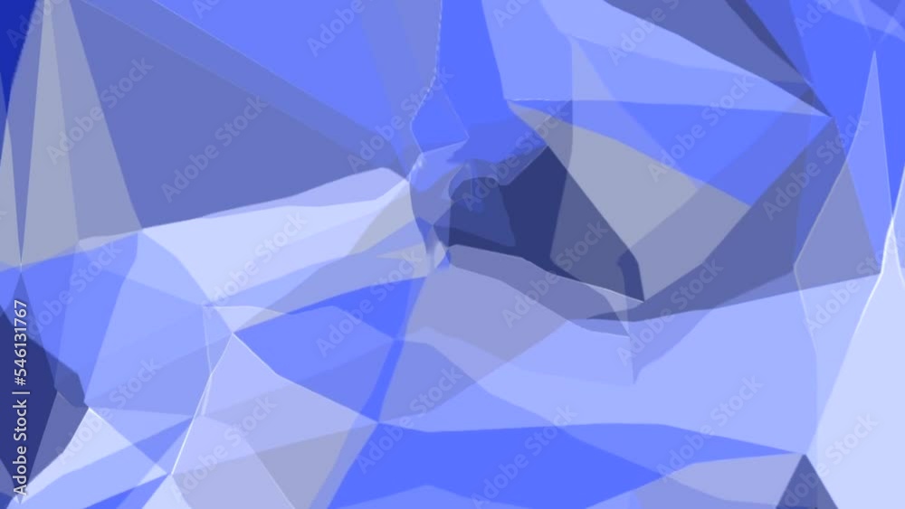 Abstract blue background with diamond and water. 4k animation in loop ...