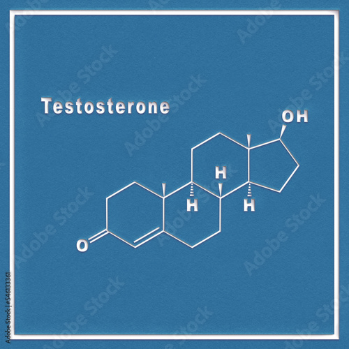 Testosterone Hormone Structural chemical formula photo