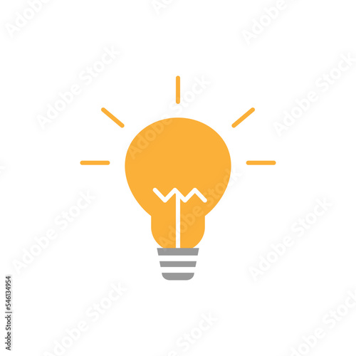 Lighbulb lamp icon logo design template vector isolated illustration