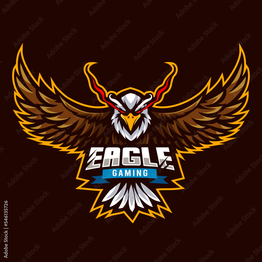 Obraz premium Eagle mascot logo design vector with modern illustration concept style for badge, emblem and tshirt printing