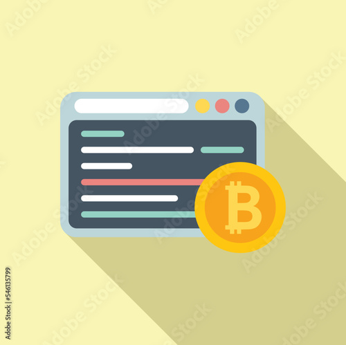 Web crypto icon flat vector. Money bitcoin. Payment digital