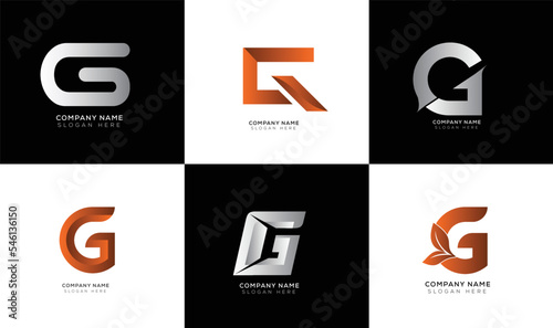 Gradient g logo collection